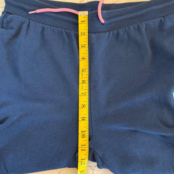 Life Is Better With Friends Navy Blue Joggers Large Drawstring Waist Elastic Cuf - Picture 11 of 12